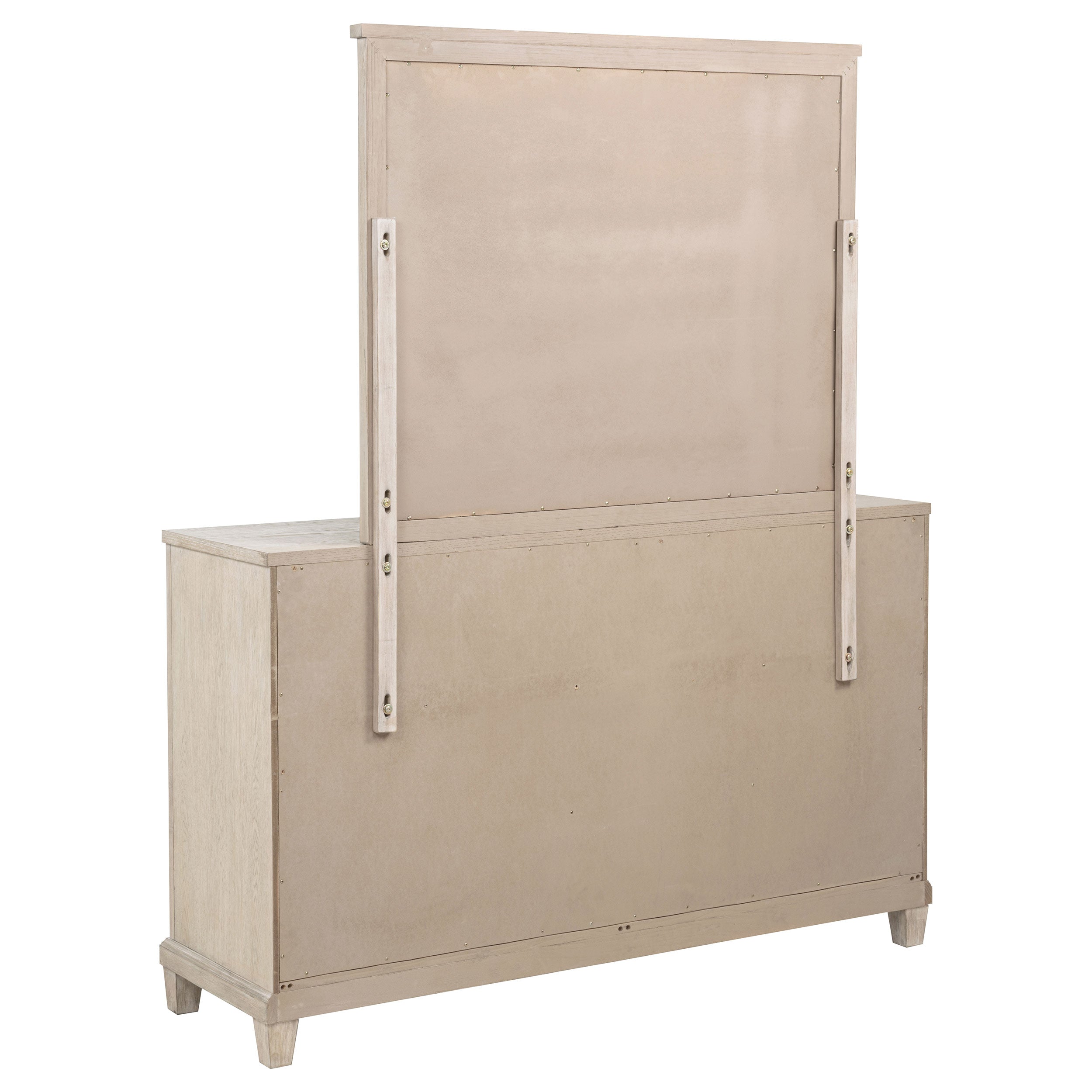 Pembroke 6-drawer Bedroom Dresser with Mirror Washed Oak — view 6