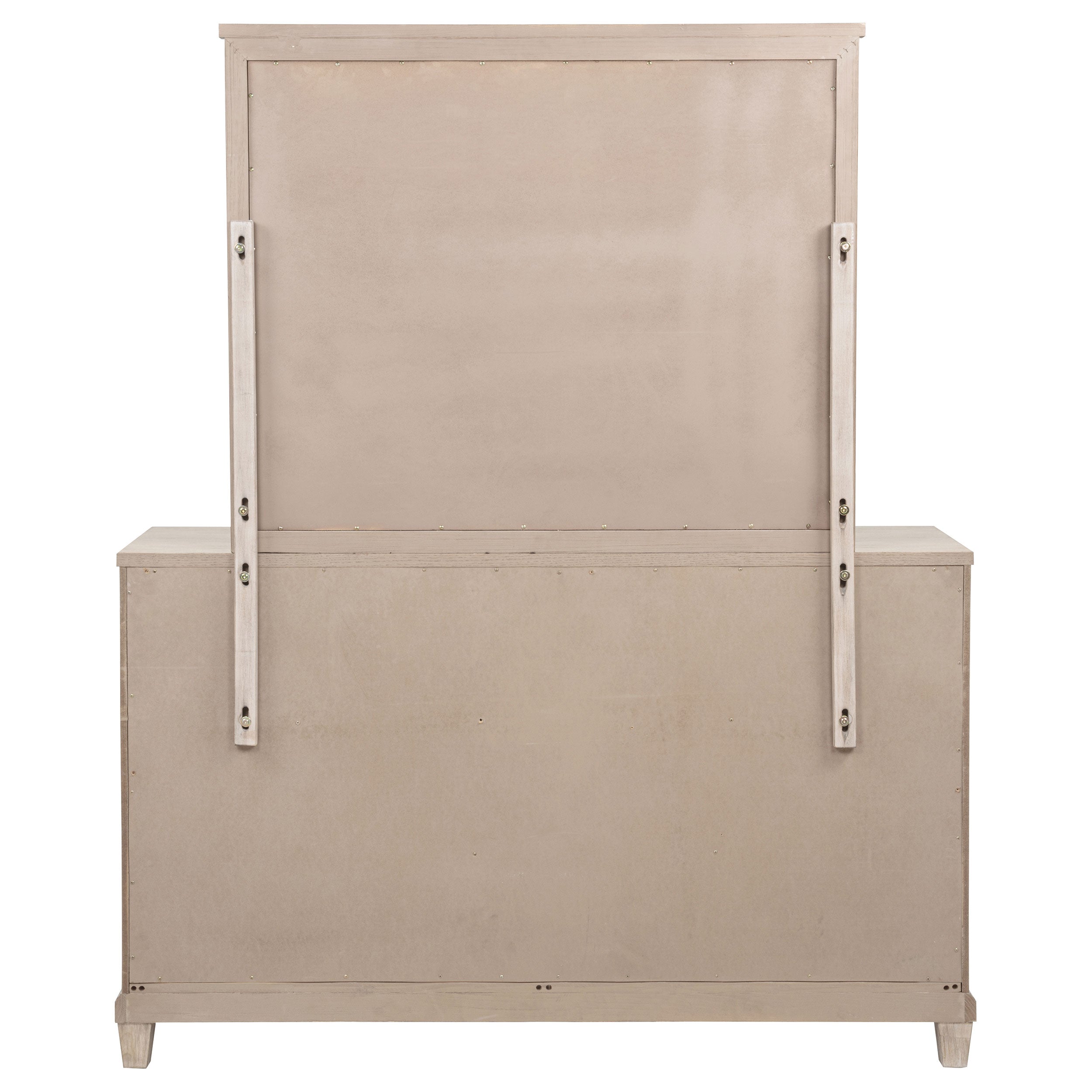 Pembroke 6-drawer Bedroom Dresser with Mirror Washed Oak — view 7