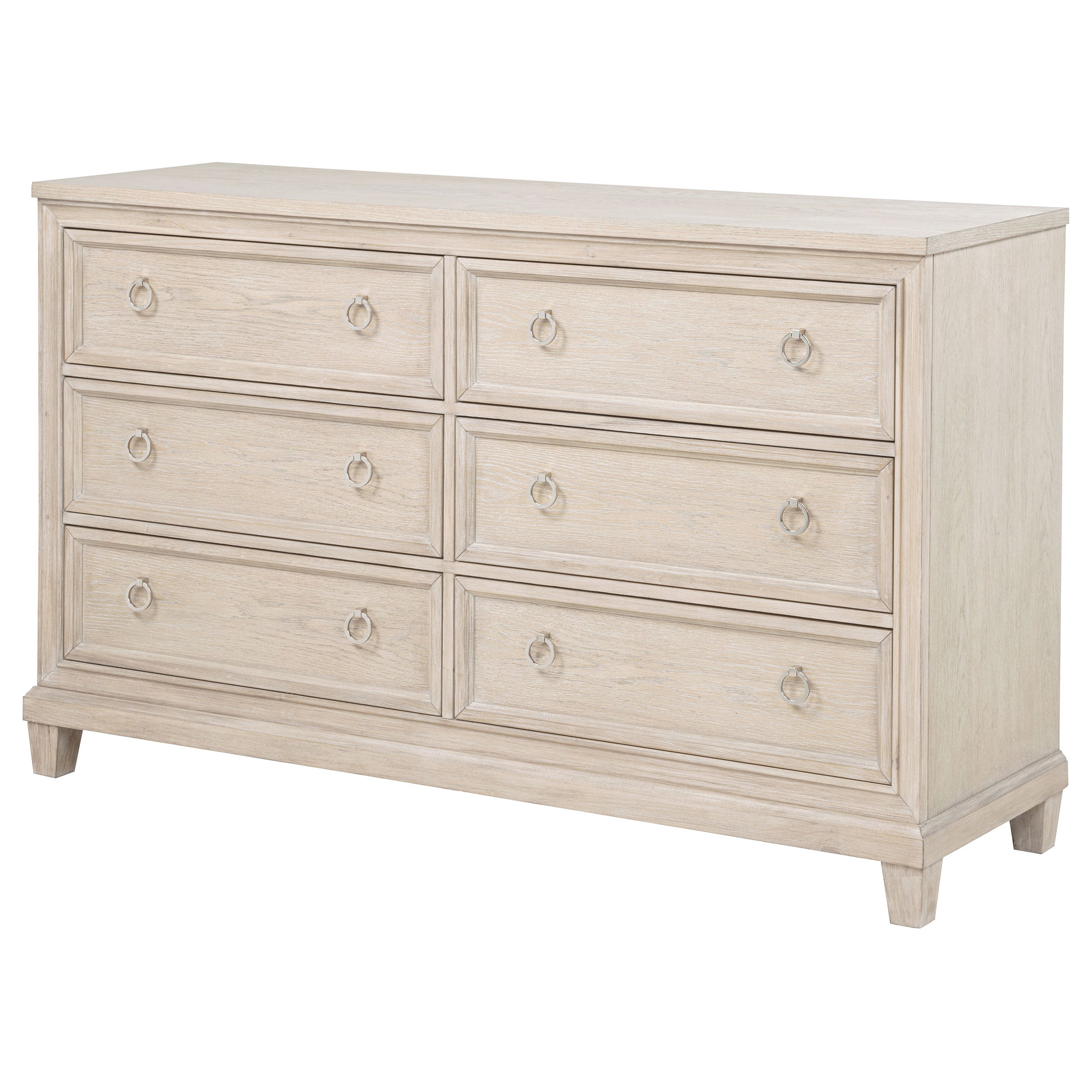 Pembroke 6-drawer Bedroom Dresser Cabinet Washed Oak — view 4