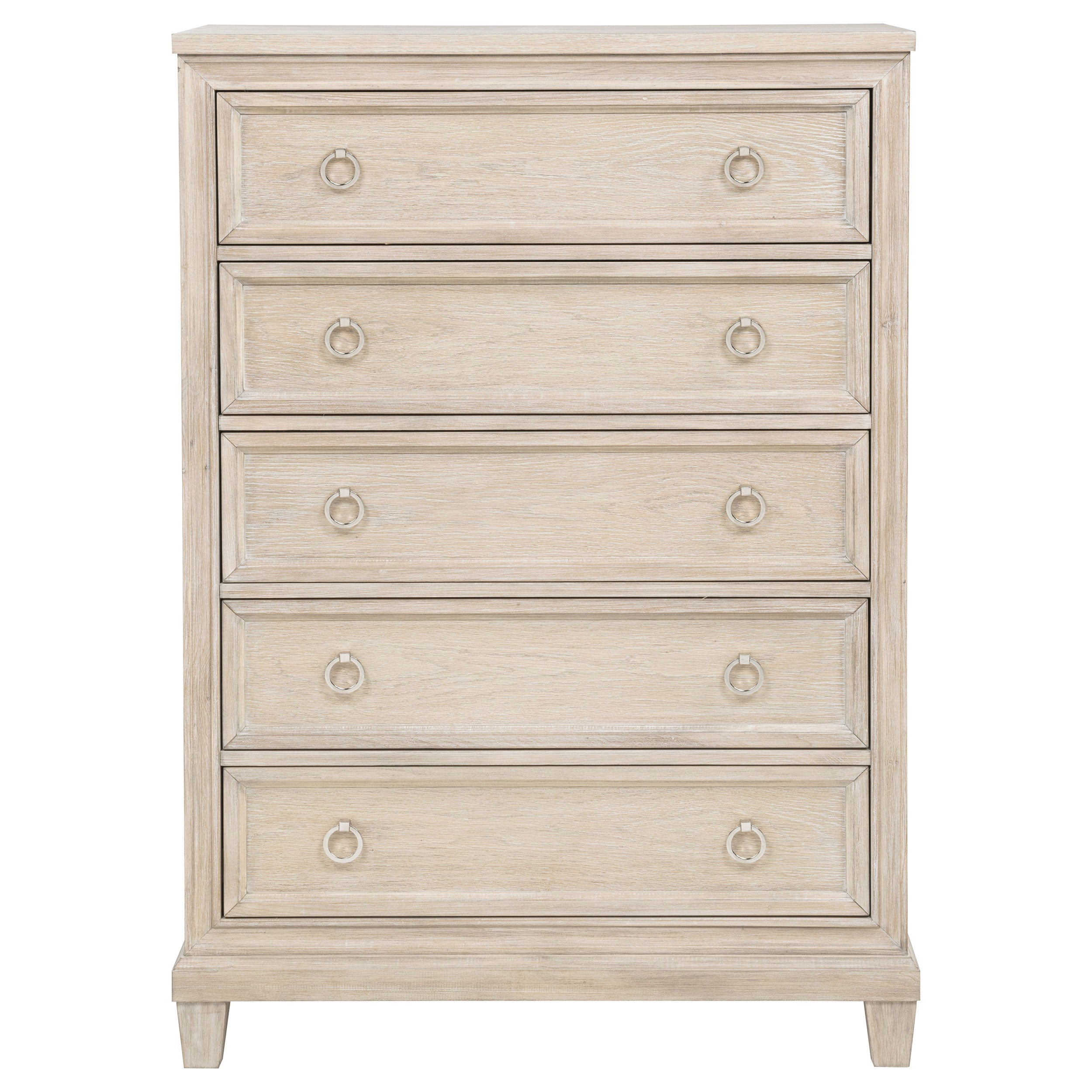 Pembroke 5-drawer Chest of Drawers Washed Oak — view 3