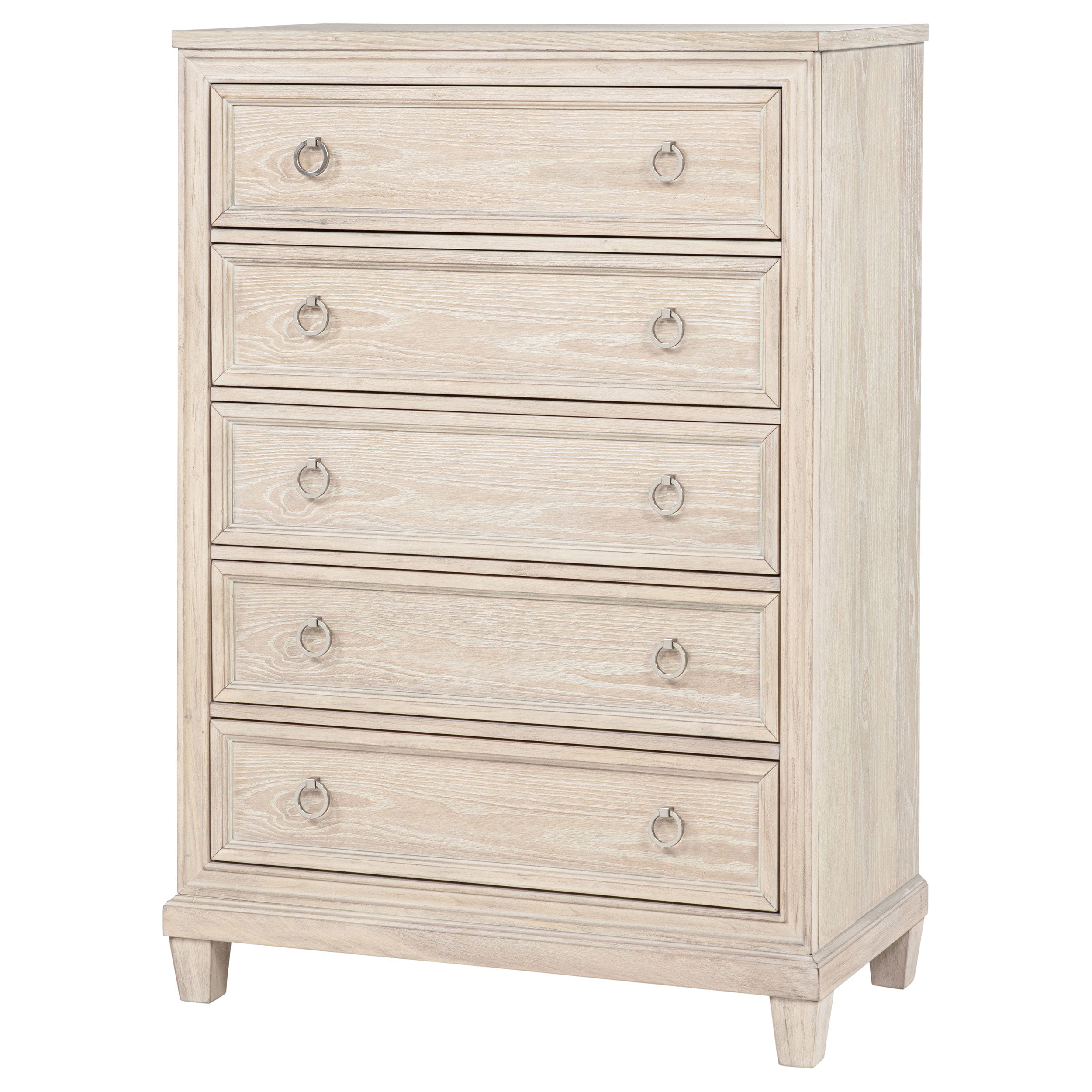 Pembroke 5-drawer Chest of Drawers Washed Oak — view 4