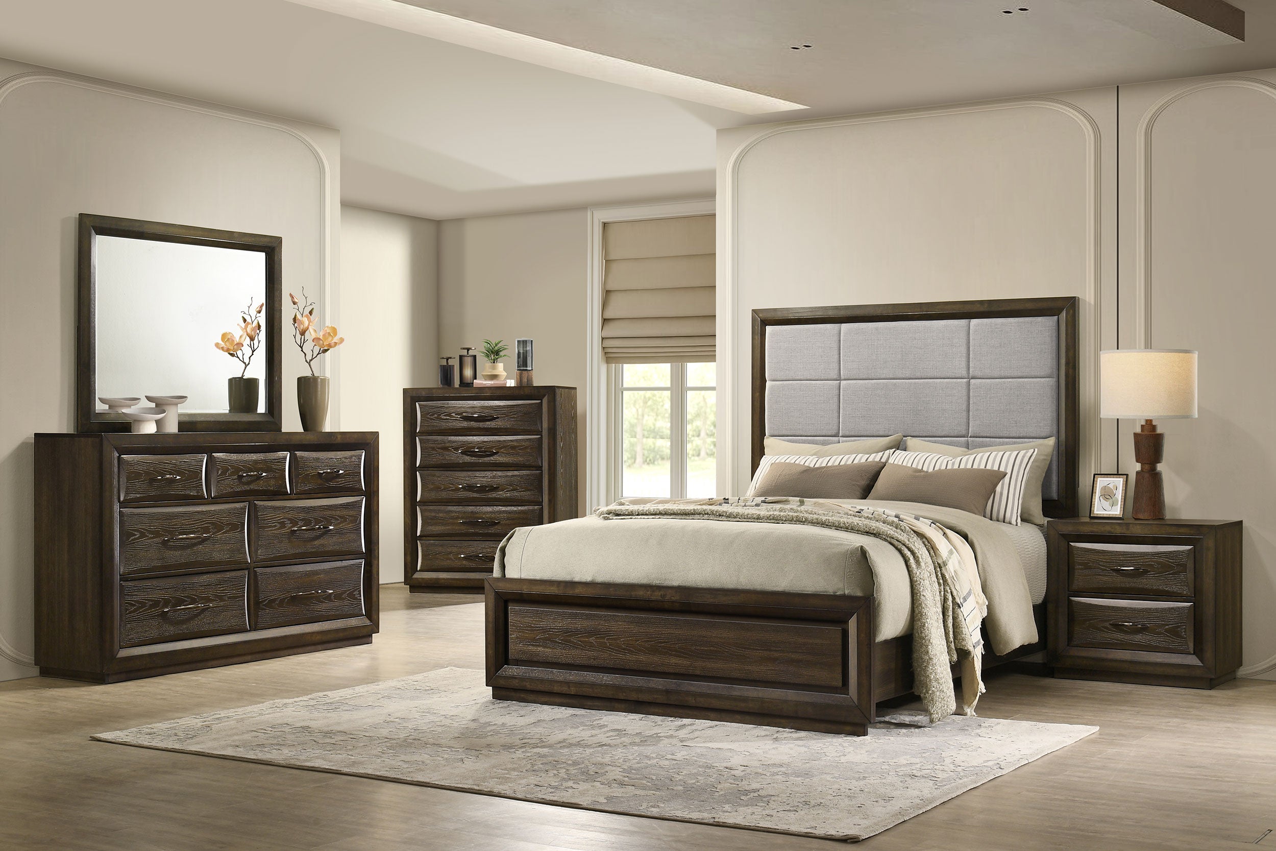 Atlas 5-piece California King Bedroom Set Dark Oak — view 1