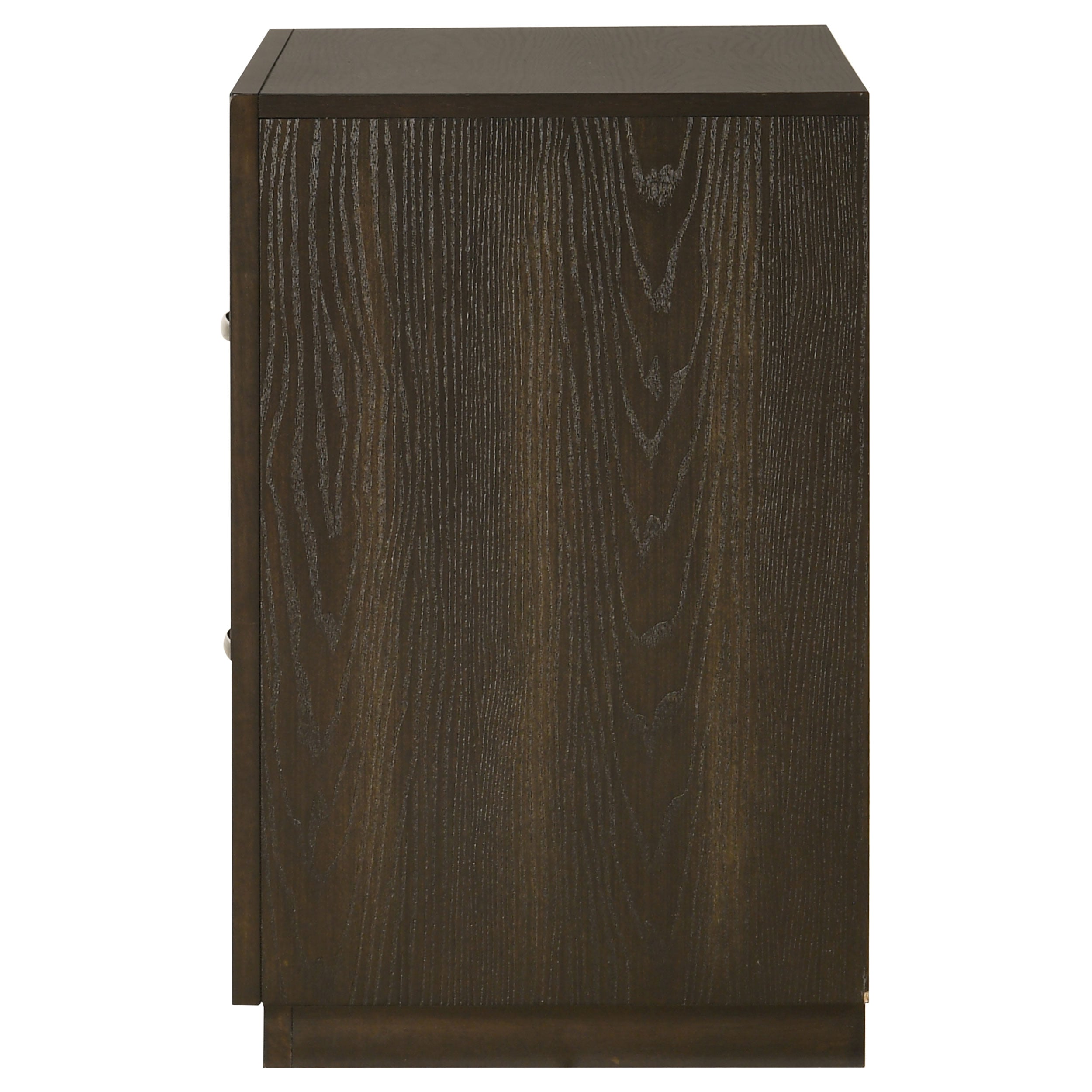 Atlas 2-drawer Bedroom Nightstand Bedside Table Dark Oak — view 5