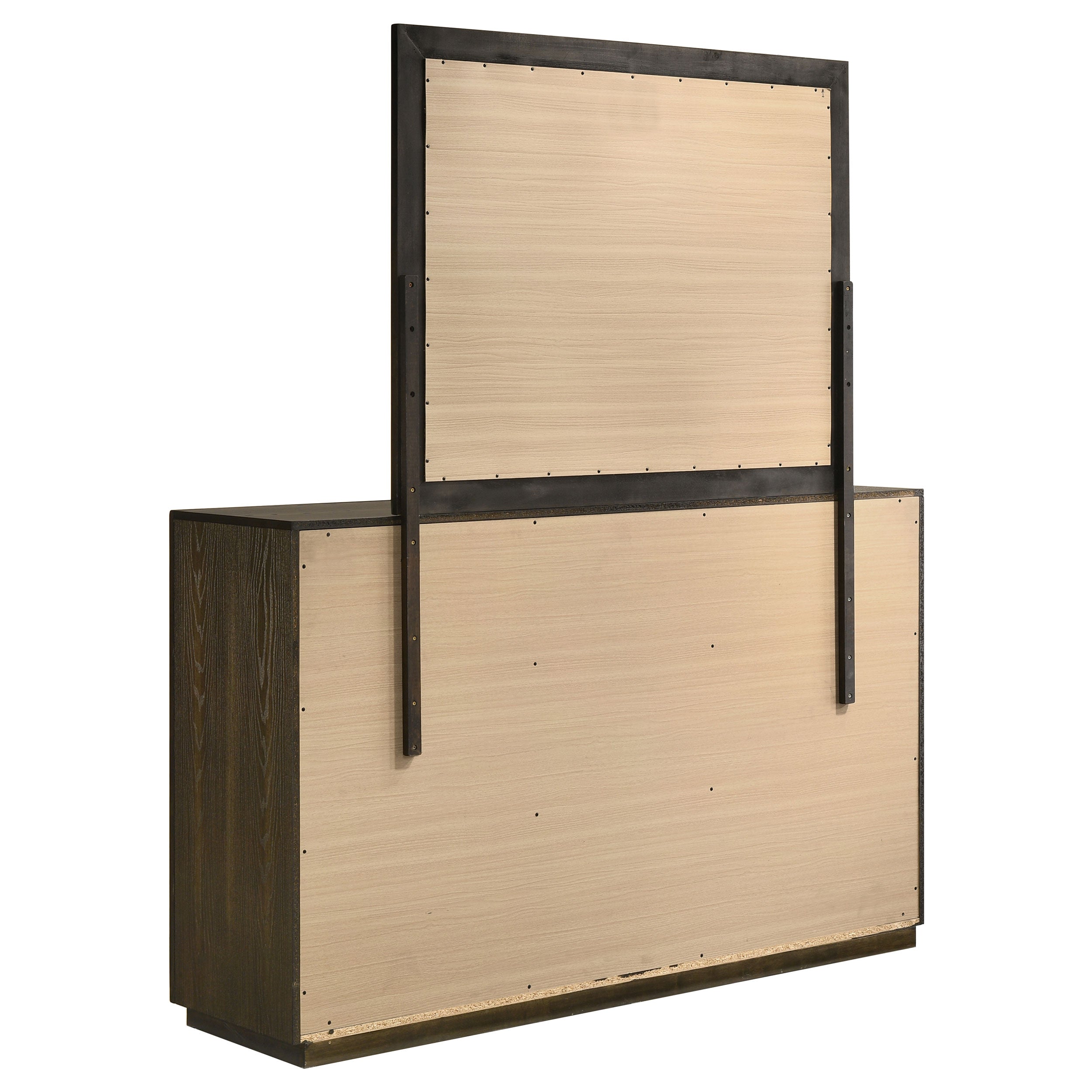 Atlas 7-drawer Bedroom Dresser and Mirror Set Dark Oak — view 6
