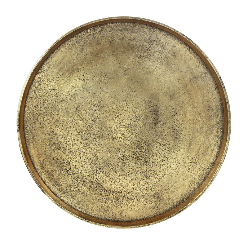 Bohemian Industrial Drill Table L - Antique Brass