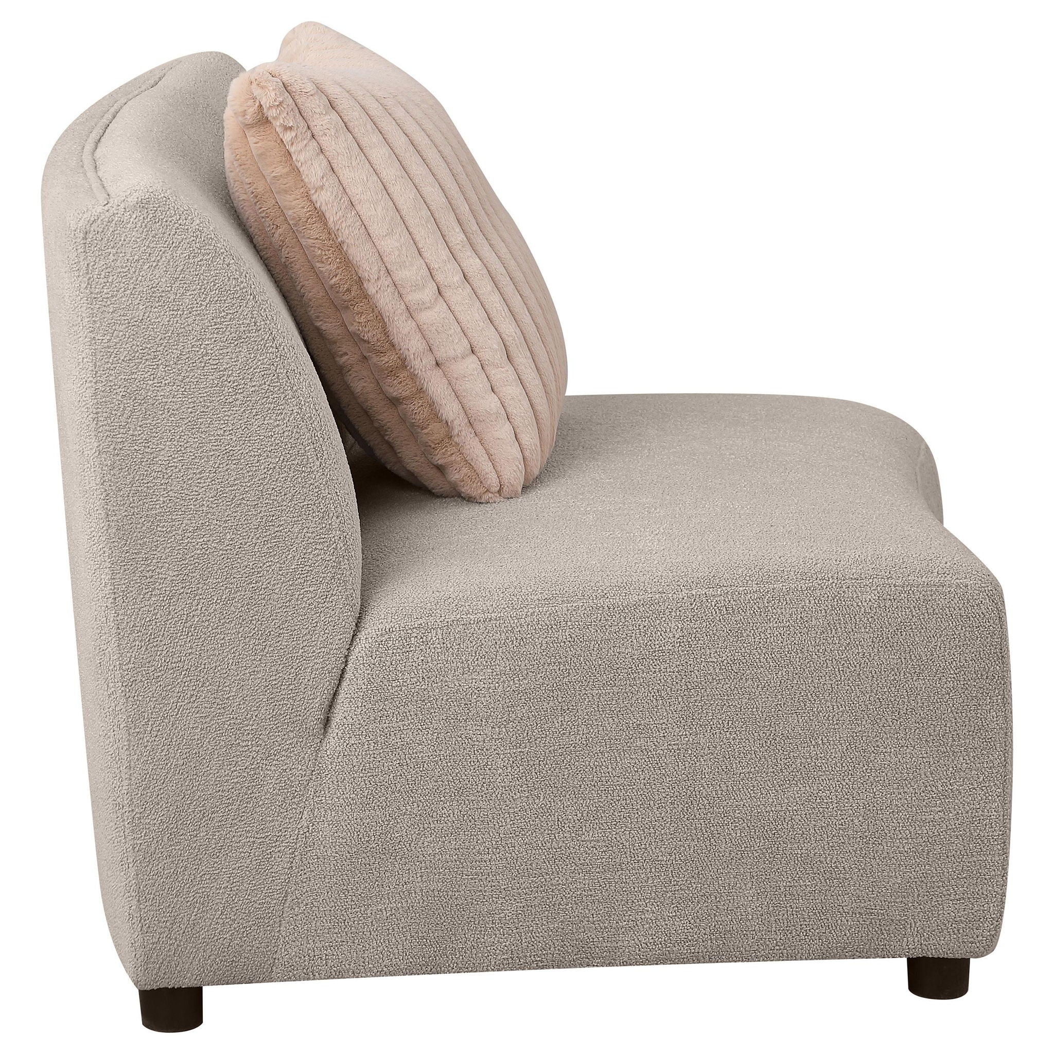 Fayette Upholstered Armless Chair Greige