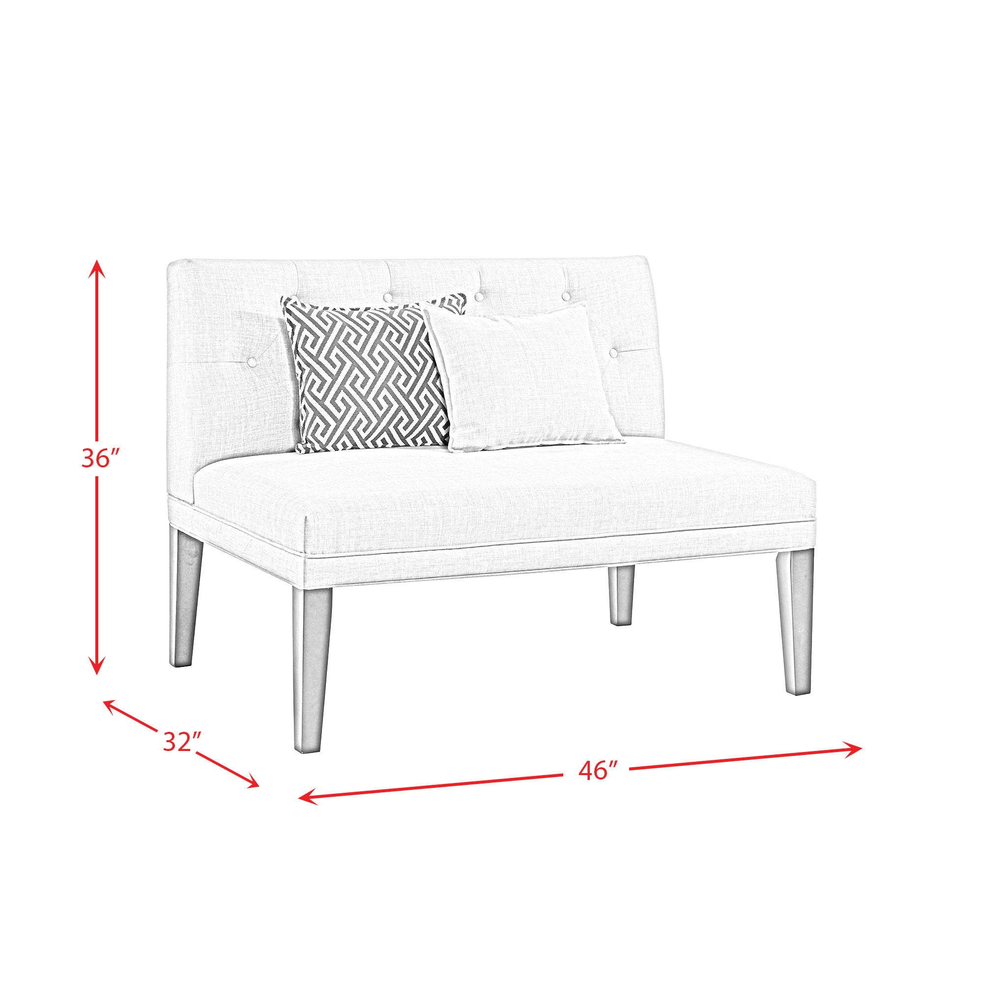 Maddox - Loveseat With Five Pillows - Beige