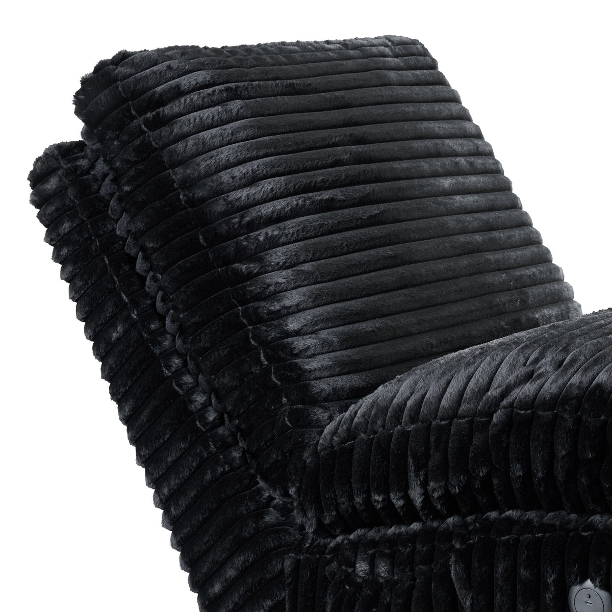 Nori Chaise With Heat Massage, USBC, LED in Black by Elements International, view 5