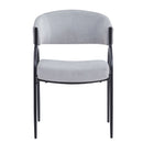 Contemporary Upholstered Dining Chairs With Metal Legs (Set of 2)