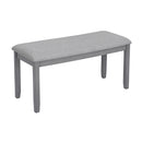 6 Pieces Kitchen Dining Set, Rectangular Wooden Dining Table With 4 Upholstered Chairs And A Bench