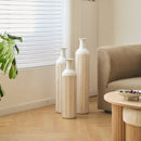 Floor Metal Vase Modern Style Decoration Home Metal Vase 3 Piece Set Gorgeous Home Decoration Large Glazed Metal Vase - Gold / White