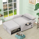 Versatile Pull Out Sofa Sleeper 3 In 1 With Wing Table & USB Charge, Compact Design