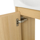 Modern Bathroom Vanity With Ceramic Basin, Wall Mounted Floating Sink Combo, Storage Cabinet