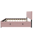Elegant Upholstered Platform Bed With Twin Size Trundle