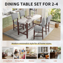 5 Piece Counter Height Dining Set With 4 Upholstered Chairs