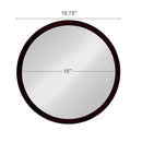 Circle Wall Mirror With Wooden Frame, Wall Mirror For Living Room
