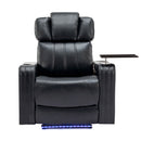 Power Recliner Theater Chair With Cooling Cup Holder, Bluetooth Speaker, LED Lights, USB Ports