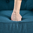 Modern Arm Chair With Tufted Back And Wooden Legs