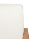 Maycen - Outdoor Club Chair With Wicker Accents - Teak