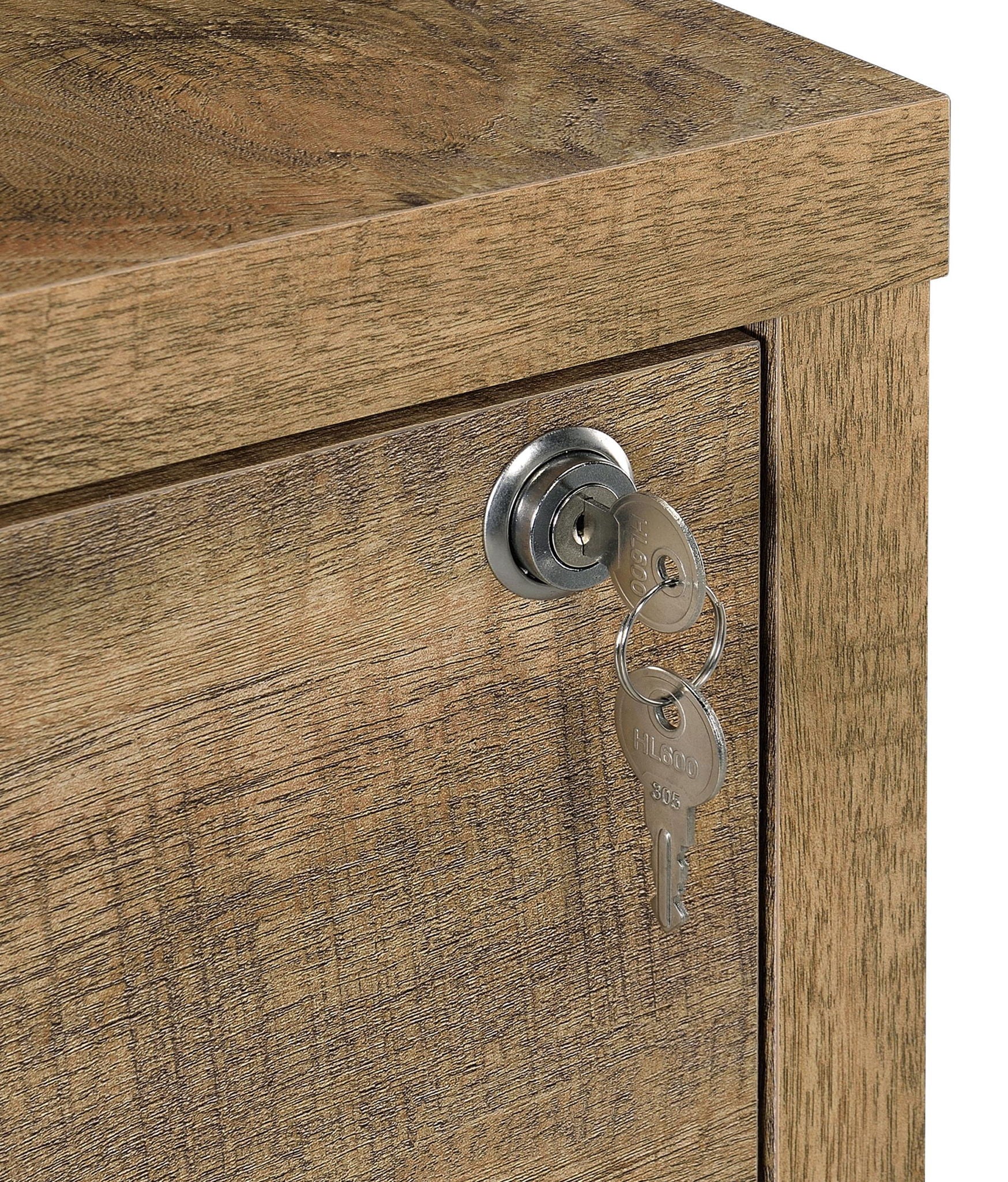 Westpark 3-shelf Bookcase USB and Lockable Drawer Mango