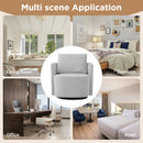 360° Modern Swivel Chair With Upholstered Curved Design