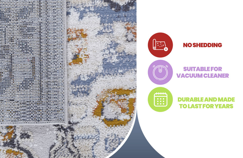 Payas - 6' X 9' Medallion Area Rug - Cream / Gold