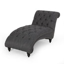 Chaise Lounge With Button Tufted Diamon Stitch