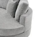 Modern 3 Seater Upholstered Sofa With Curved Design