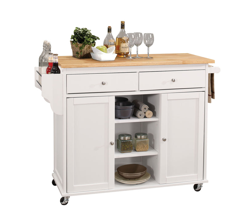 Tullarick - Kitchen Cart - Natural / White