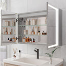 Medicine Cabinet With LED Vanity Mirror, Anti-Fog, Waterproof, Dimmable With Touch Switch
