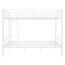 Full XL Over Queen Metal Bunk Bed, White