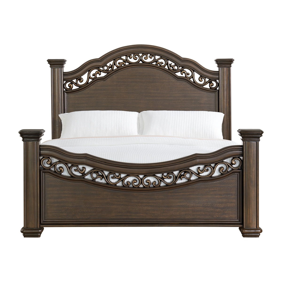 Brunswick Panel Bed in Dark Brown by Elements International, view 5
