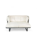 Outdoor Patio Rattan Daybed With Detachable Pillows