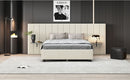 Upholstered Platform Bed With Big Headboard