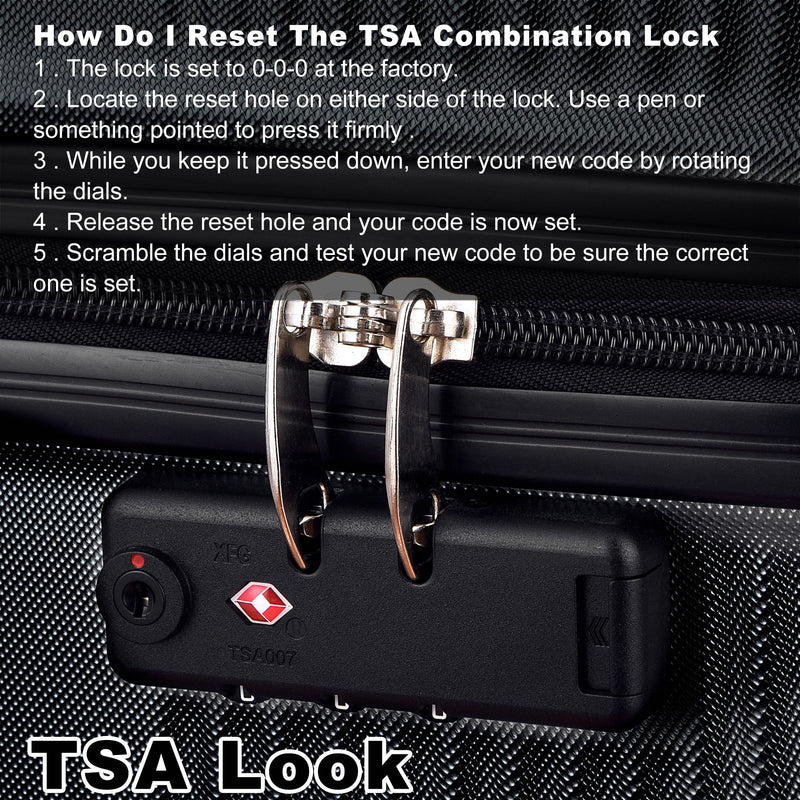 3 Piece Luggage With Tsa Lock Abs, Durable Luggage Set, Lightweight Suitcase With Hooks, Spinner Wheels Cross Stripe Luggage Sets