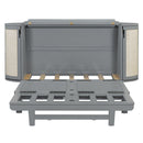 Murphy Bed With Hidden Storage & Modern Woven Design