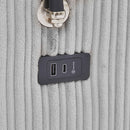 Single Sofa Couch With Storage Space, Movable Ottoman, USB Ports, Cup Holders, Phone Holder