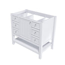 36" Bathroom Vanity With 1 Cabinet And 3 Drawers 1, Storage Solution - White