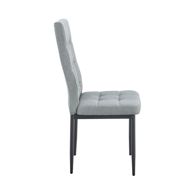 6 Piece Dining Table Set For 6, Table With V-Shaped Legs And 4 Upholstered Chairs & Bench, Modern Dining Room Set For Kitchen, Dining Room - Gray