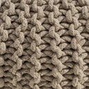 Moro - Knitted Cotton Round Pouf With Pumpkin Shape