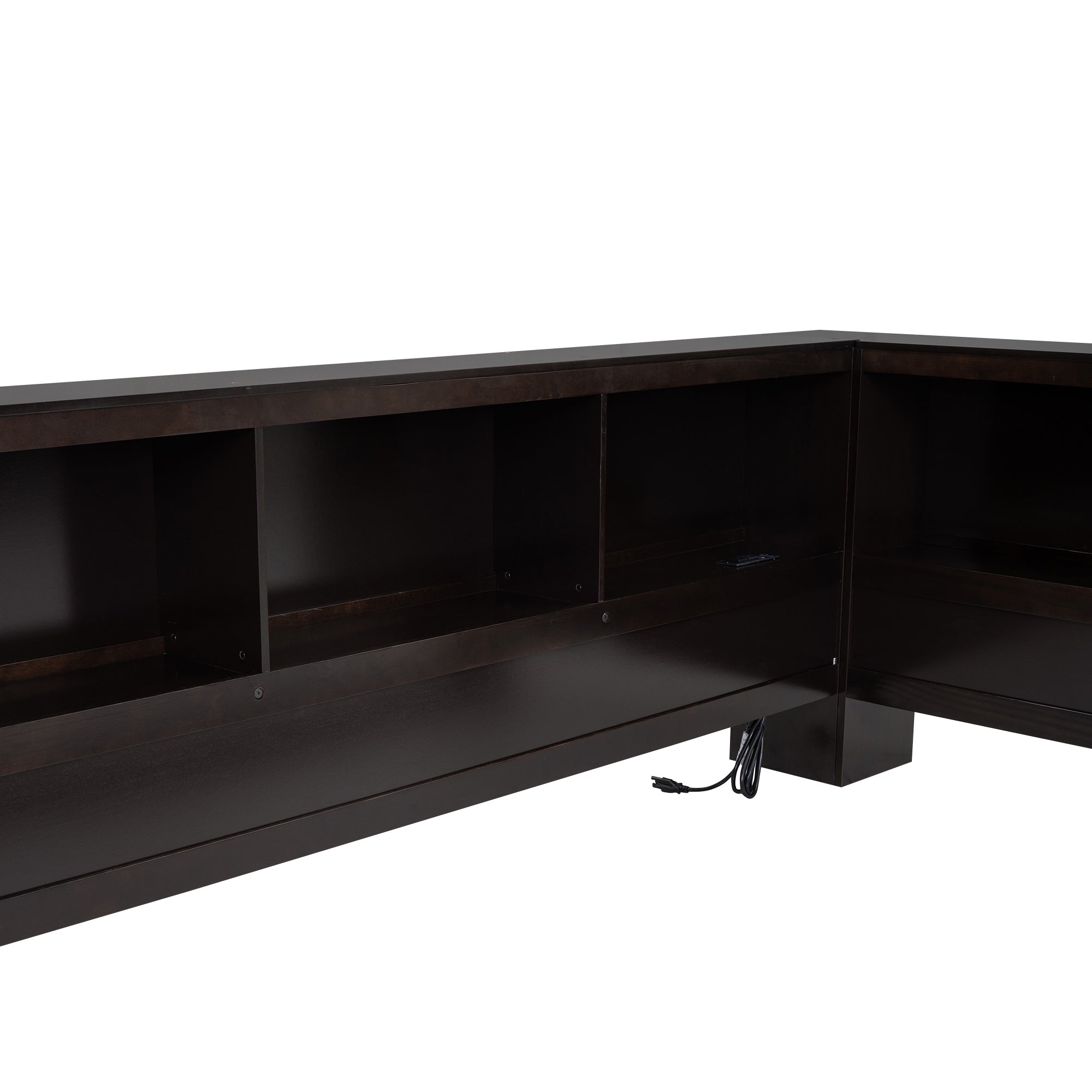 Wood Twin Size Daybed with Storage Cabinets and USB Ports, Espresso - Atlantic Fine Furniture Melbourne FL