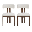 Modern Upholstered Armless Dining Chairs With Metal Legs