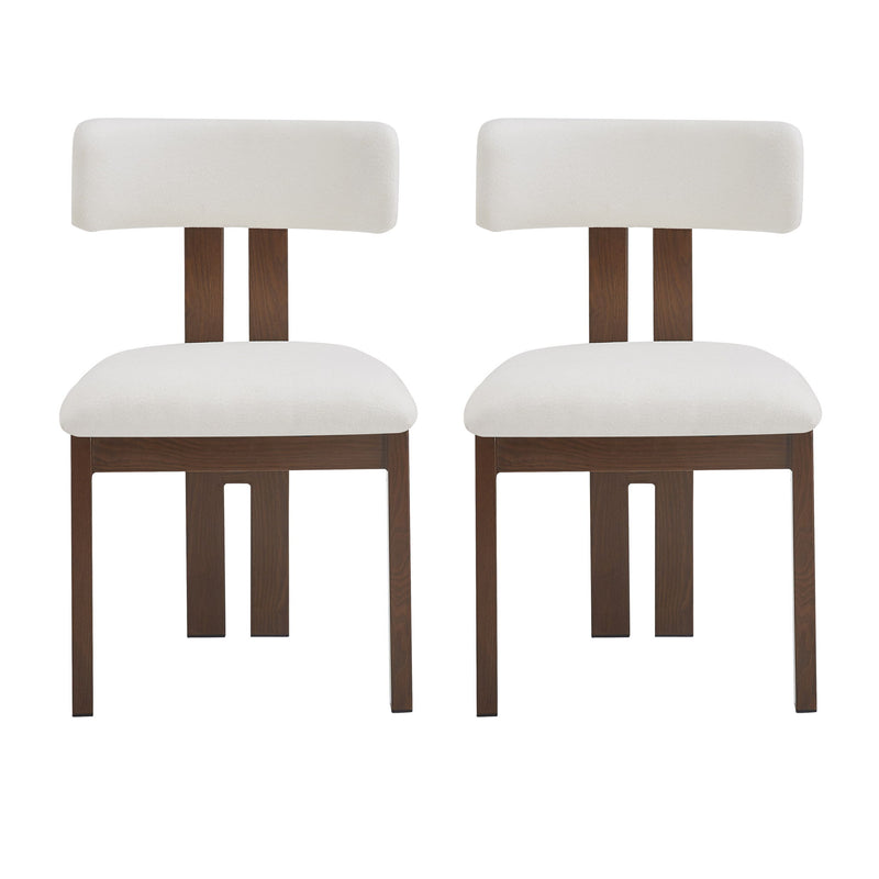 Modern Upholstered Armless Dining Chairs With Metal Legs