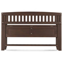 Acadian - Entryway Storage Bench With Shelf - Brown