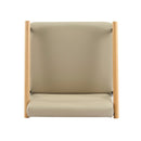 Mid Century Modern Counter Stool Set With Espresso Metal Frame - Khaki