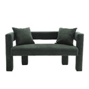 Modern Chenille Loveseat Sofa, Comfy Upholstered 2 Seater