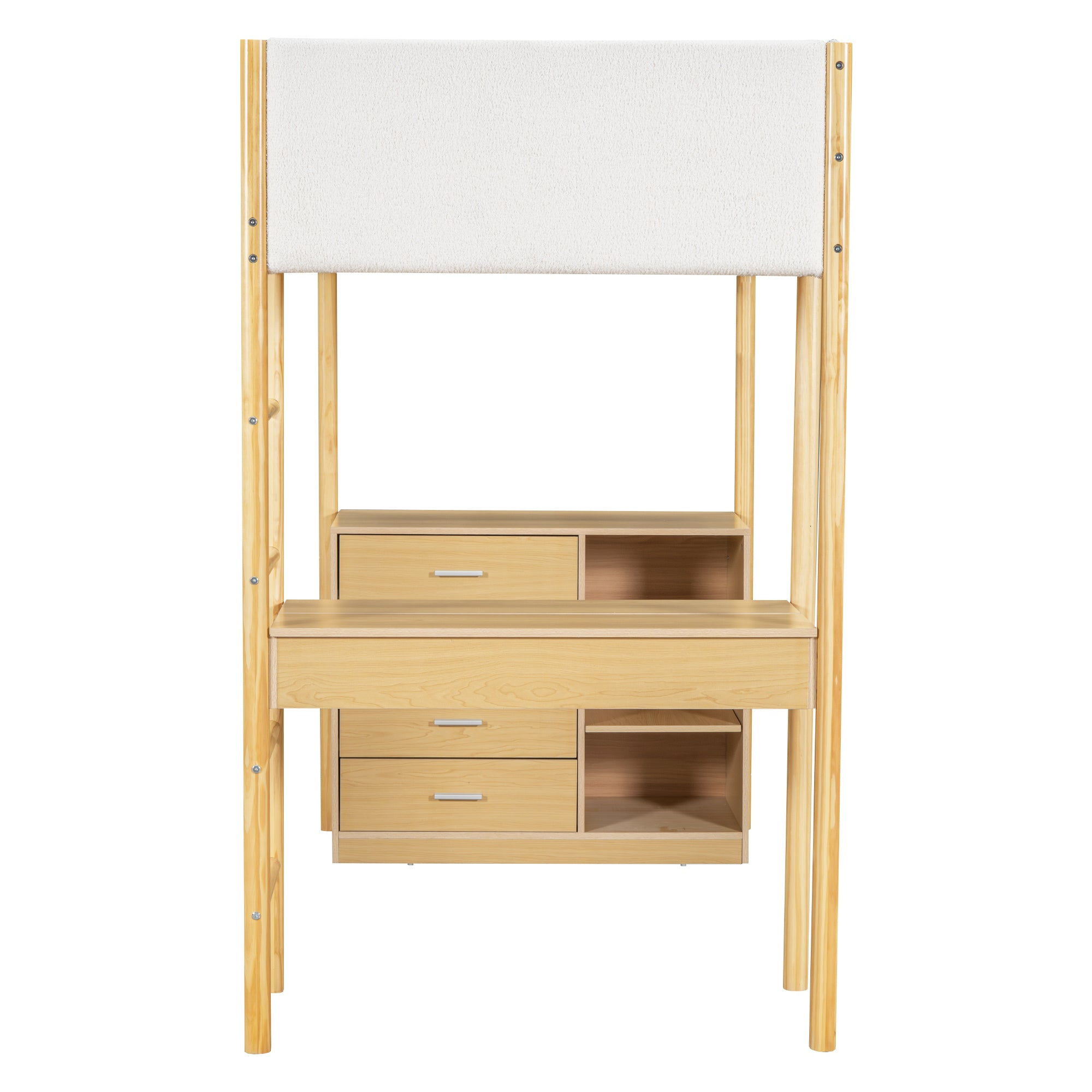 Twin Size Teddy FleeceLoft Bed Wood Bed, Natural - Atlantic Fine Furniture Melbourne FL
