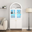 Modern Tech Inspired Dome Cabinet With LED Lighting