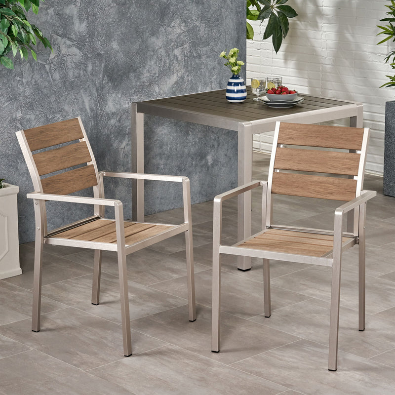 Dreamlan - Outdoor Aluminum Dining Chair (Set of 2)