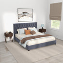 Donald - Mid-Century Modern Upholstered Platform Bed